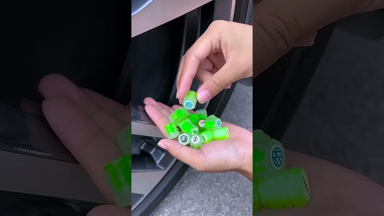 Product Link in Bio ( # 1513 )  @MaviGadgets ▶️ 4PCS Luminous Car Valve Caps