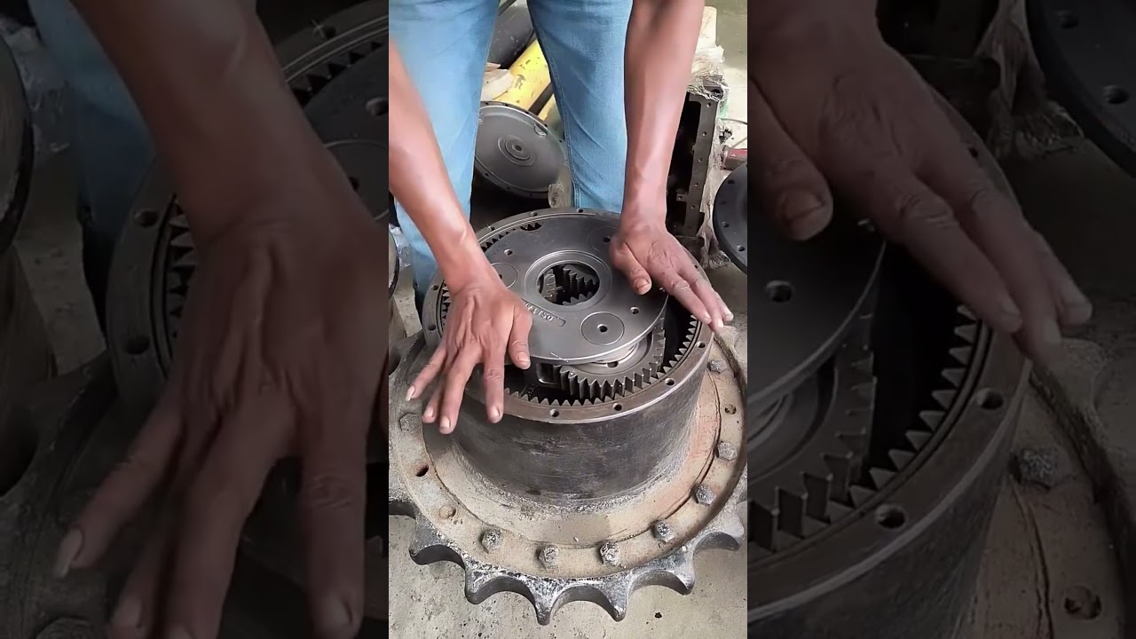 Como funciona o redutor final da escavadeira.