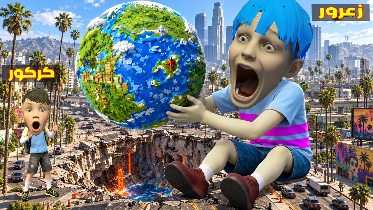 فلم قراند : زعرور العملاق اكل الارض و المنازل و البشر ( كركور و دودو ) ؟؟🔥😂