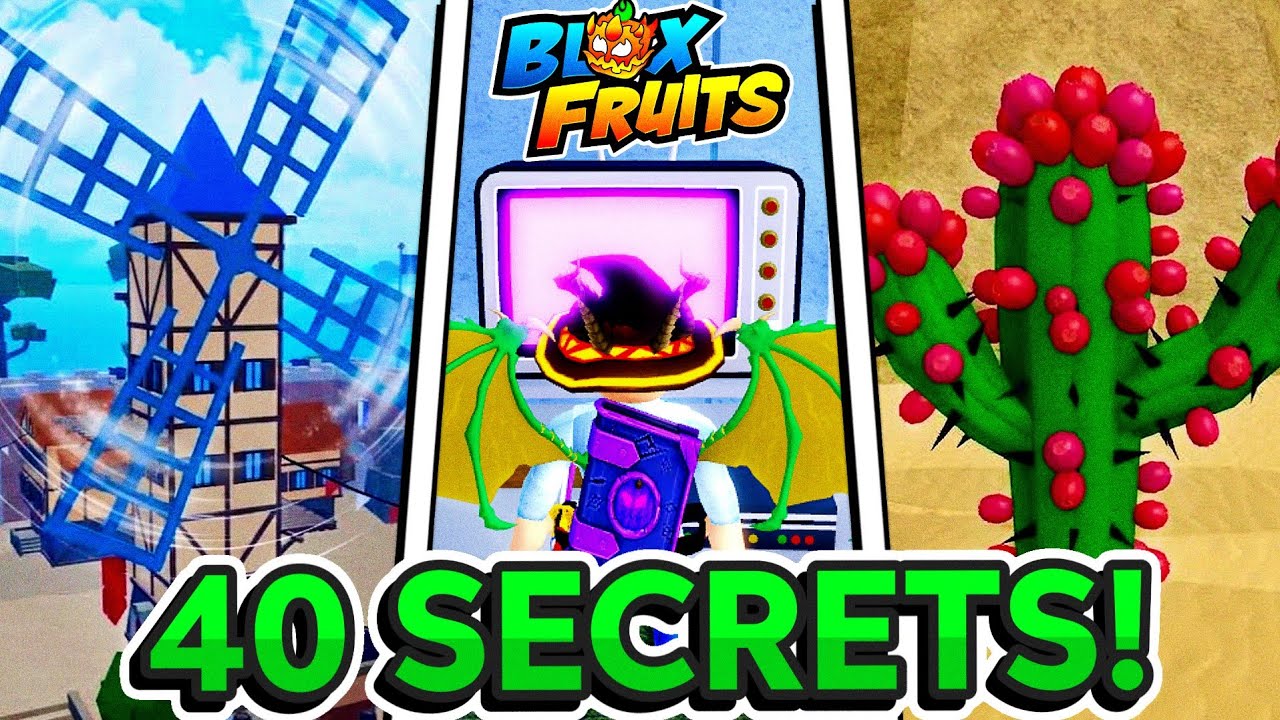 TODAS OS 40 SECRETS DO SEA 1 RESOLVIDOS NO BLOX FRUITS!