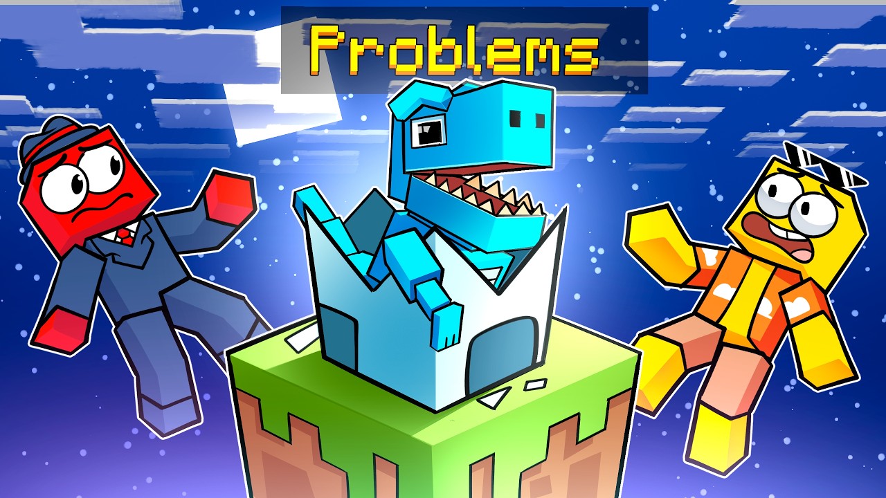 Virei Bebê Dinossauro em 1 Chunck no Minecraft!
