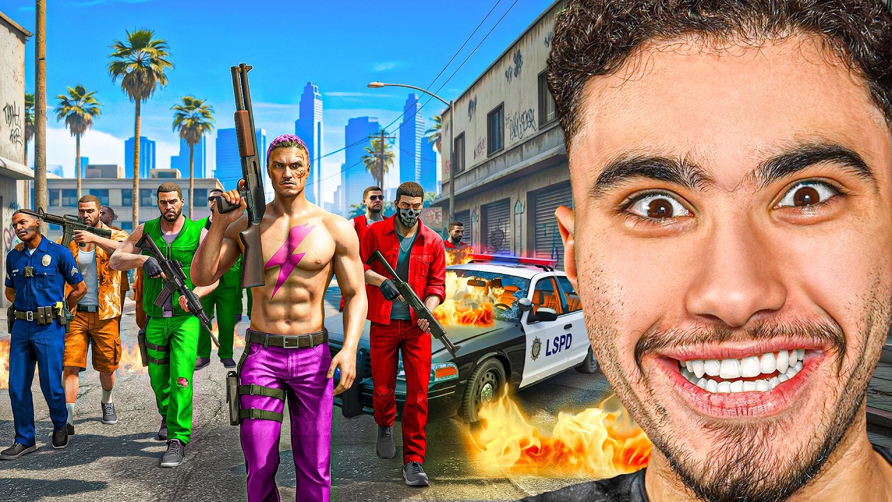 جمعنا العصابات كلها عشان نحارب الشرطة | قراند الحياه الواقعية