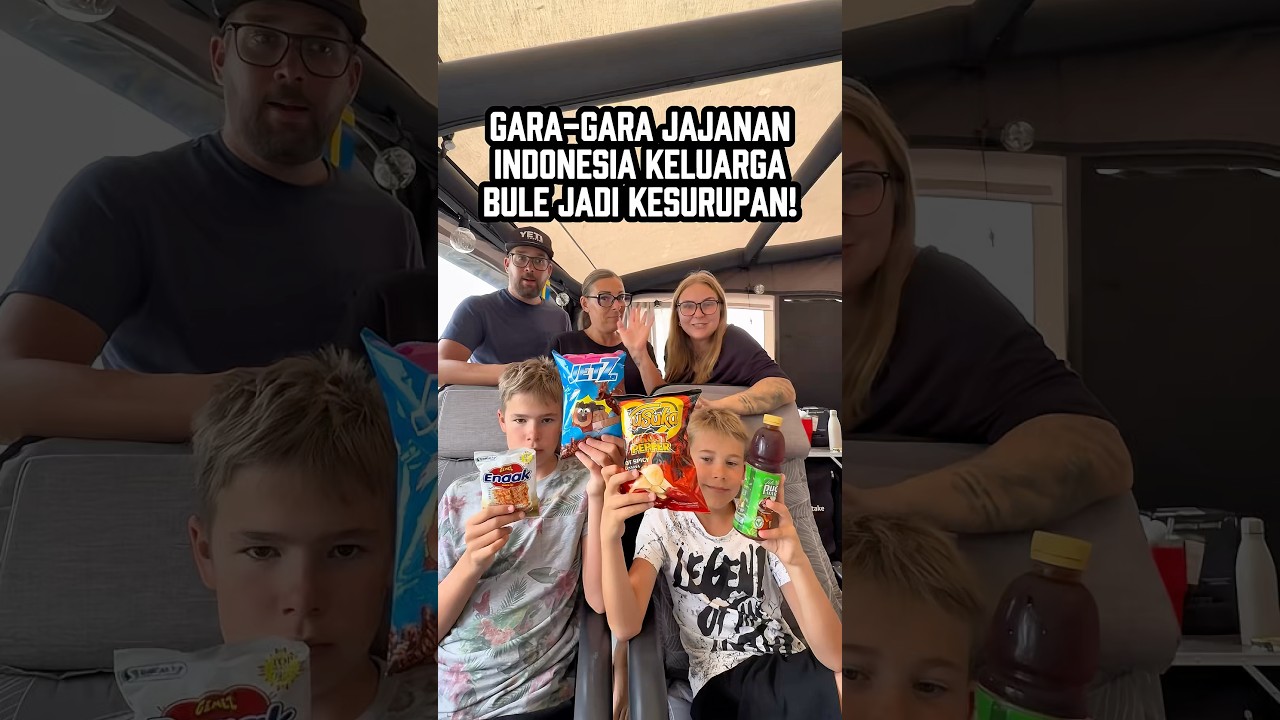 KELUARGA BULE KESURUPAN KARENA JAJANAN INDO! 😆 #reaksibule #shorts #viralvideo