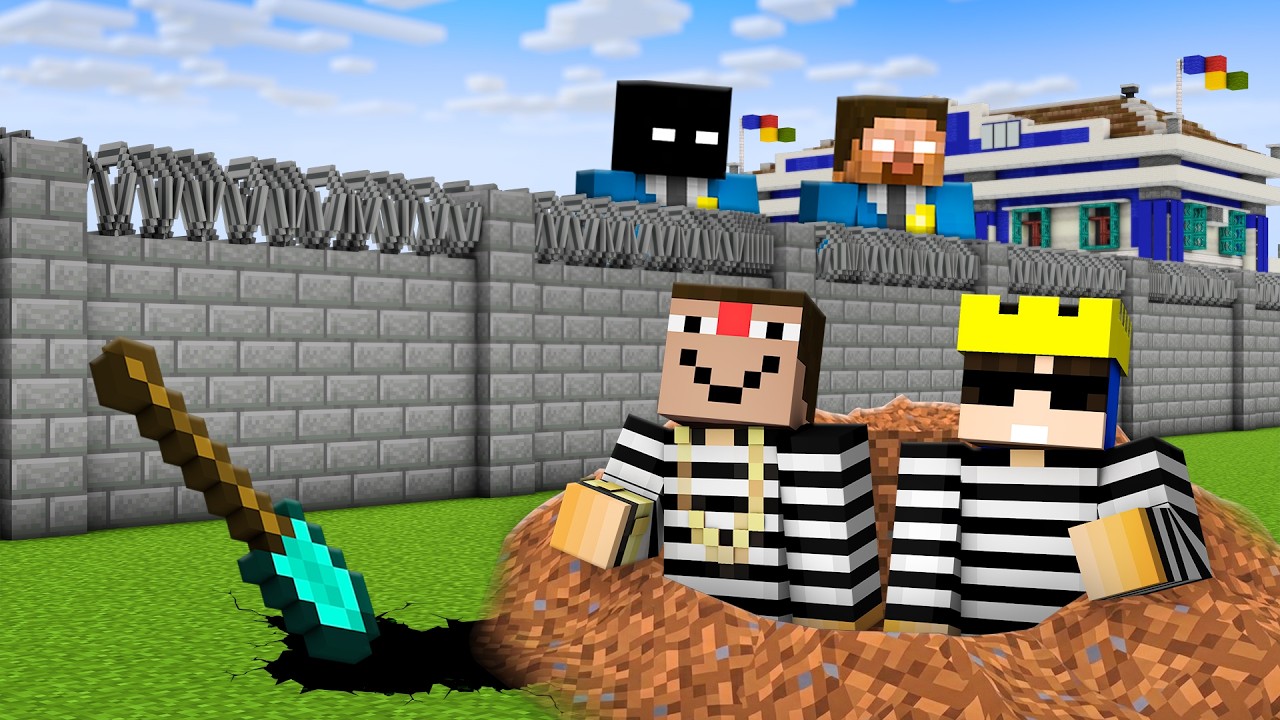 Rich vs Poor Prison Survival Battle in Minecraft..