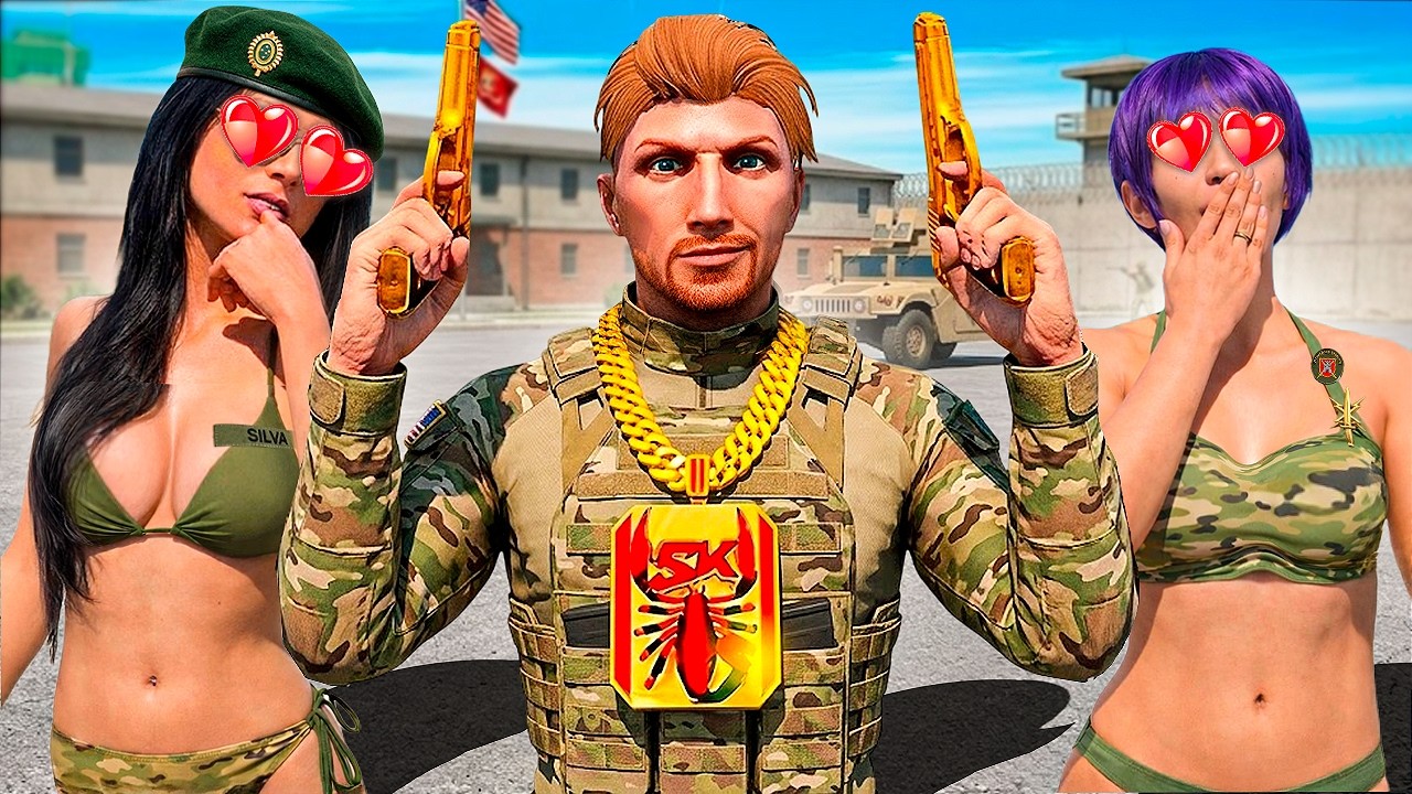 Entrei para o EXÉRCITO pra CONQUISTAR o CORAÇÃO da COMANDANTE!! (GTA 5 RP)
