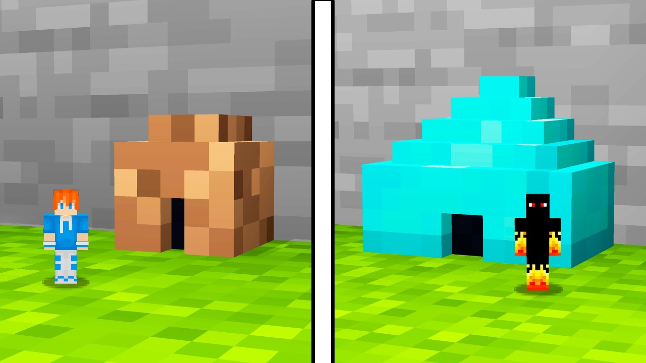 MINI BASE de NOOB vs PRO no MINECRAFT