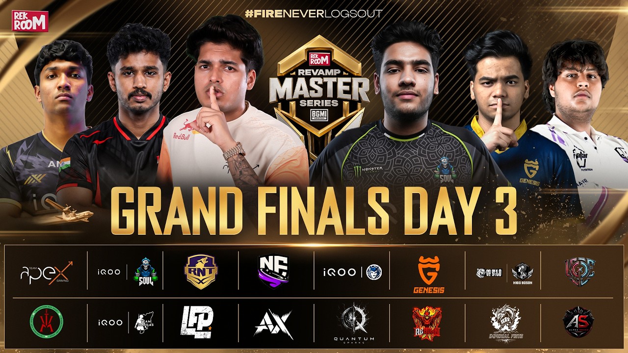 DAY OF COMEBACK🔥GRAND-FINALS DAY 3 |REKROOM REVAMP MASTER SERIES-APEX, SOUL, RNTX, NEBULA, RECKONING