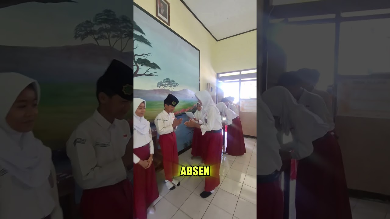 sebelum menikmati MBG mereka harus isi absen dan menyalami pengantin