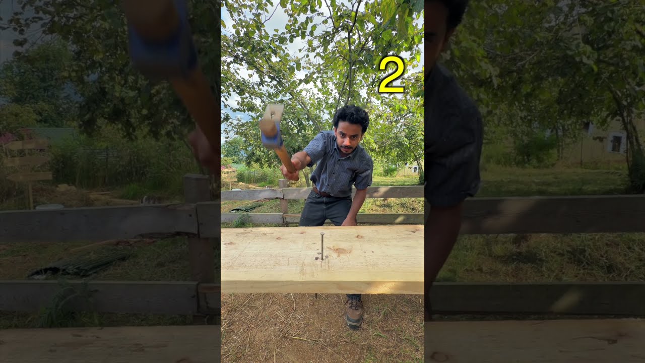 تحدي المسمار في القرية الريفية 🔩😂
