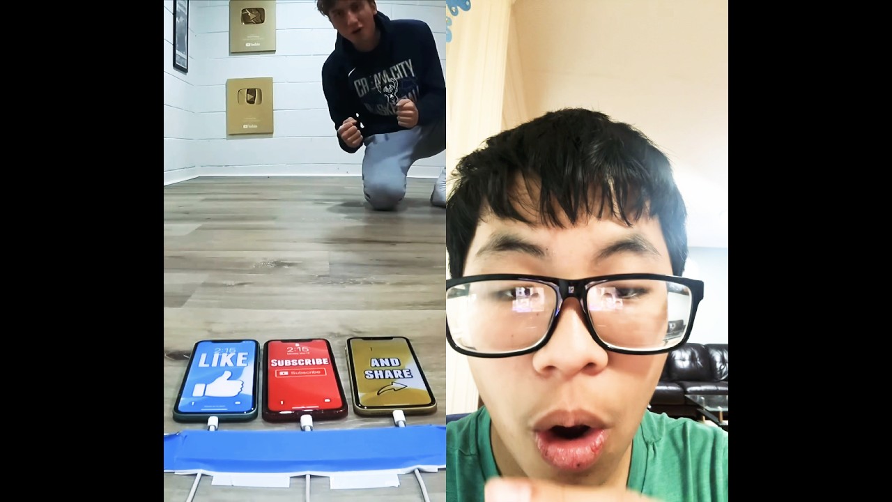 Insane 3 Iphone Charger Trick Shot - #iphone #trickshots #shorts - Published by Kenny Hongdae Guy 2