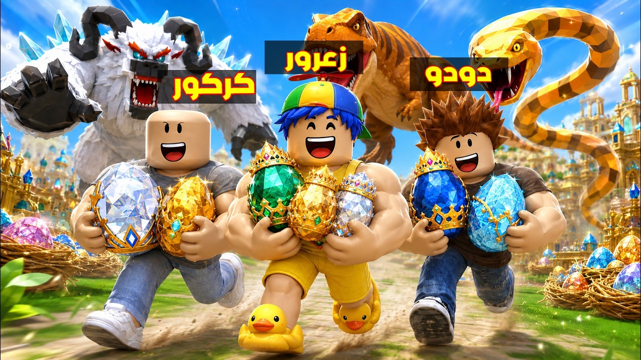 فلم روبلوكس : زعرور القوي يسرق اكبر بيضة في العالم ( كركور يهرب ) 😱🔥