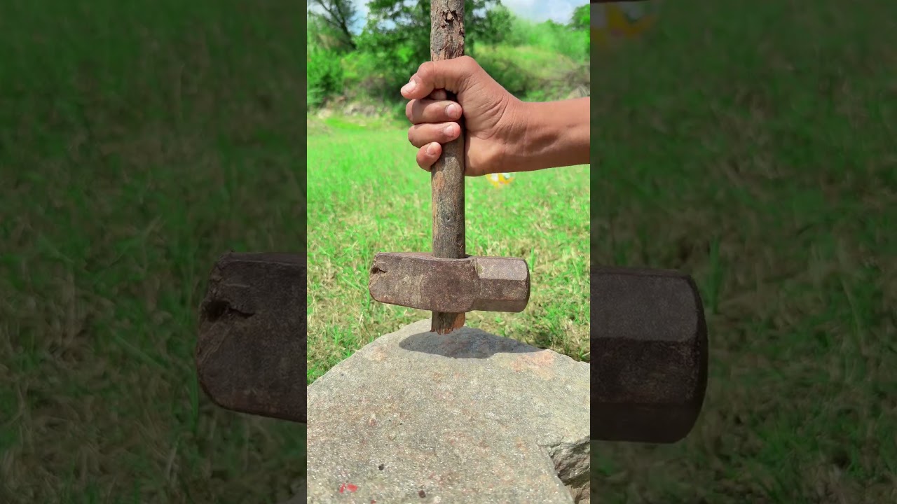SURVIVAL Skills: I Restored a Rusty Hammer Found in the Jungle! 🔨 #lifehacks