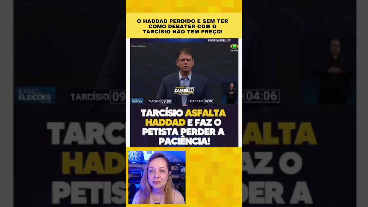 TARCÍSIO atropela Haddad e deixa ele sem rumo! #brasil #política #debate