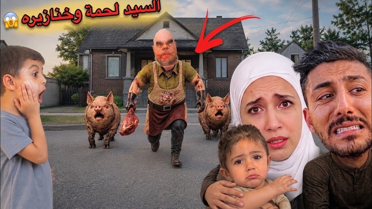 السيد لحمة وخنازيره كسرو سيارة ايمن تيوبر وعائلته😱😱سحبهم داخل لعبته ميمي تيوبر وعز حاولو يساعدو !!