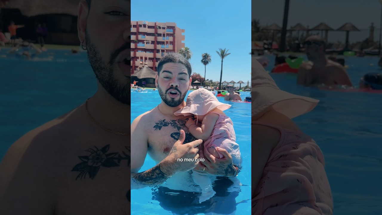 PRIMEIRA VEZ DA OLÍVIA NA PISCINA 🇪🇸💤