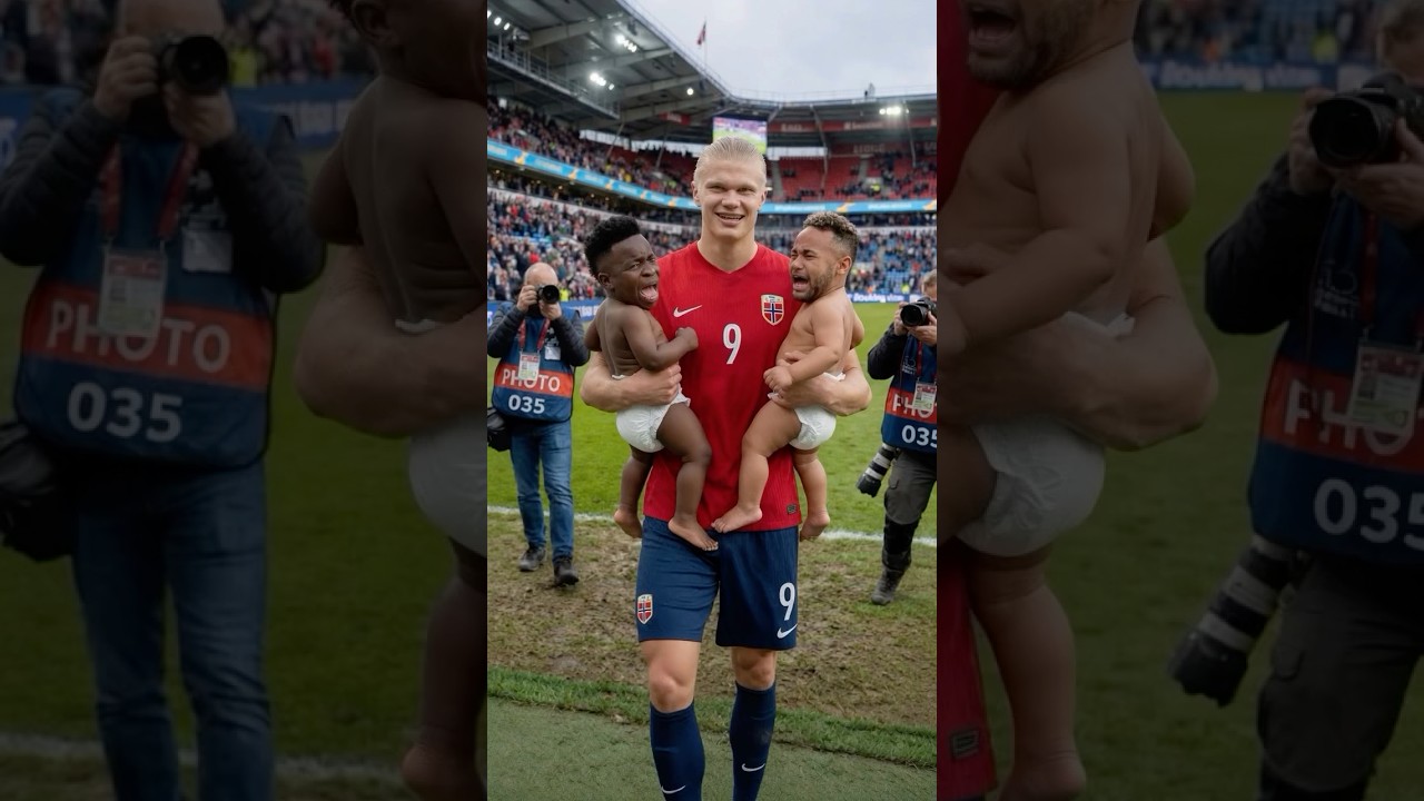 Haaland levando viniJR e Neymar pra se trocar 😪🇧🇷😅