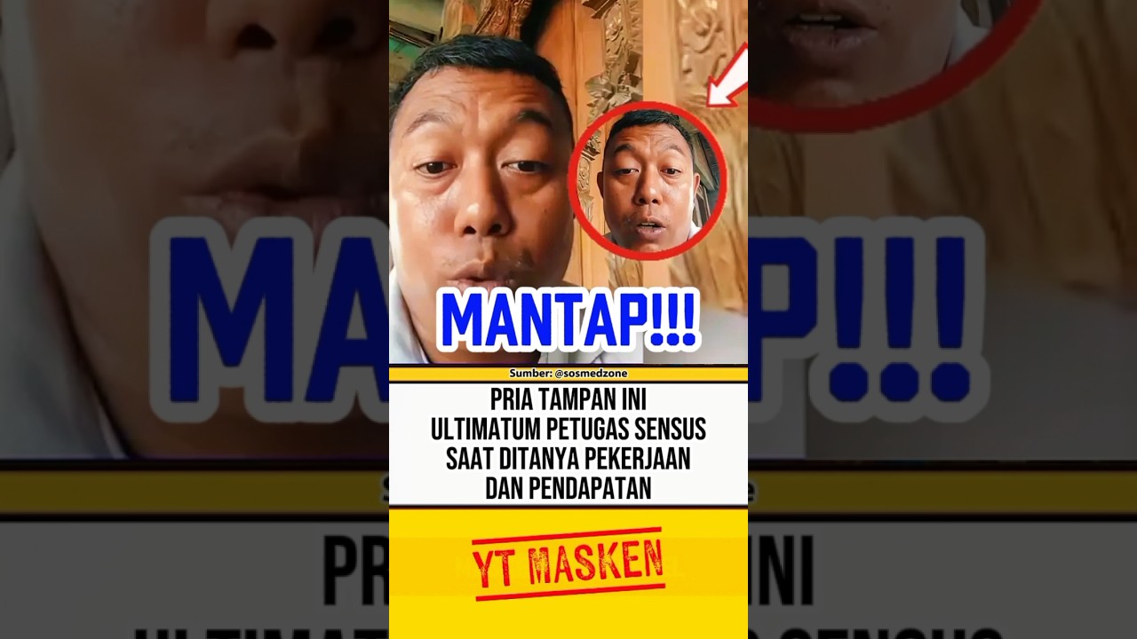PRIA TAMPAN INI KASIH PAHAM PETUGAS SENSUS SOAL PEKERJAAN⁉️ #beritaterkini #trending #fyp #shorts