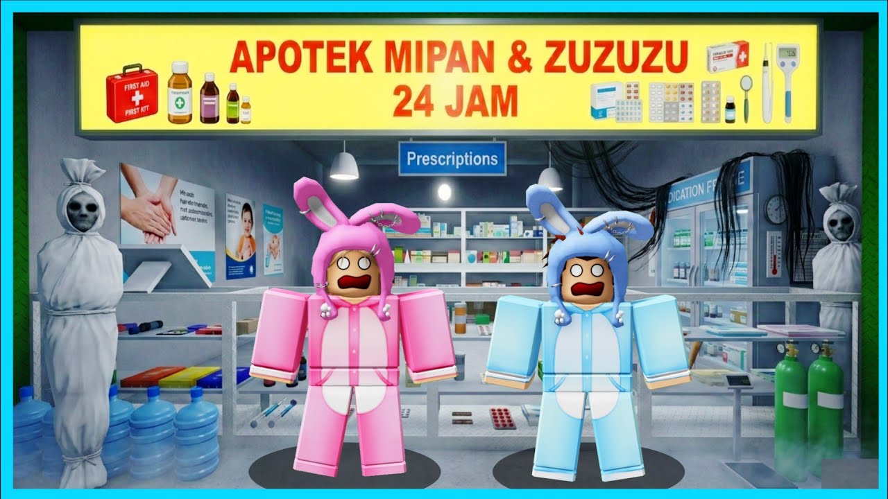 MIPAN & ZUZUZU Buka Toko Obat Di Malam Hari Tapi Ketemu Anomali Sakit! ROBLOX