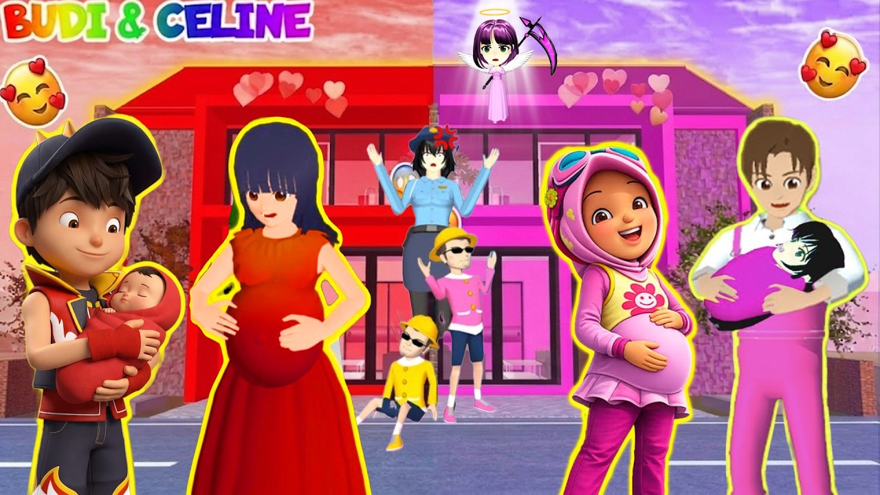 Yuta Diam Diam Nikah Punya Bayi Pink Yaya? Vs Mio Hamil Punya Bayi Merah Boboiboy Blaze?