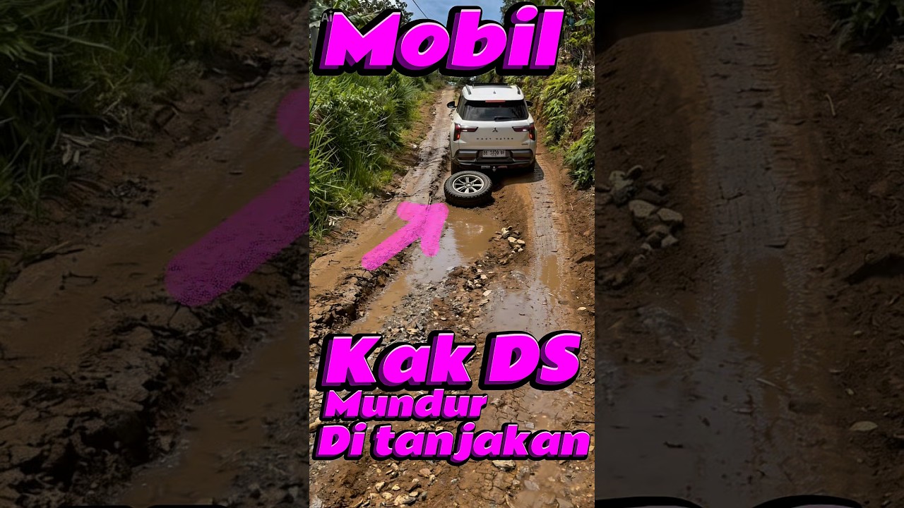 Mobil kak DS mundur di tanjakan #comedy #minivlog #anakdesa #mobil #mundur #tanjakan