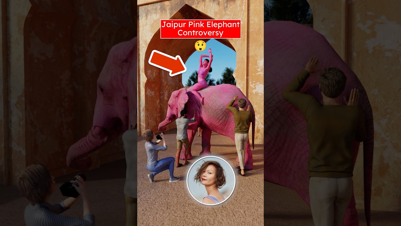 JAIPUR: Pink Elephant Photoshoot Controversy (3D) by Professor Of How