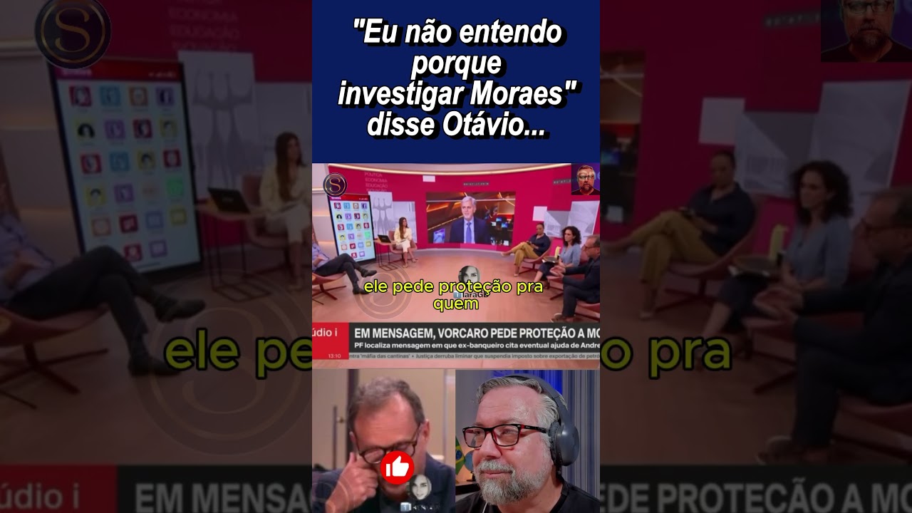 Otávio Guedes ainda tá defendendo Moraes, mesmo agora... 😯