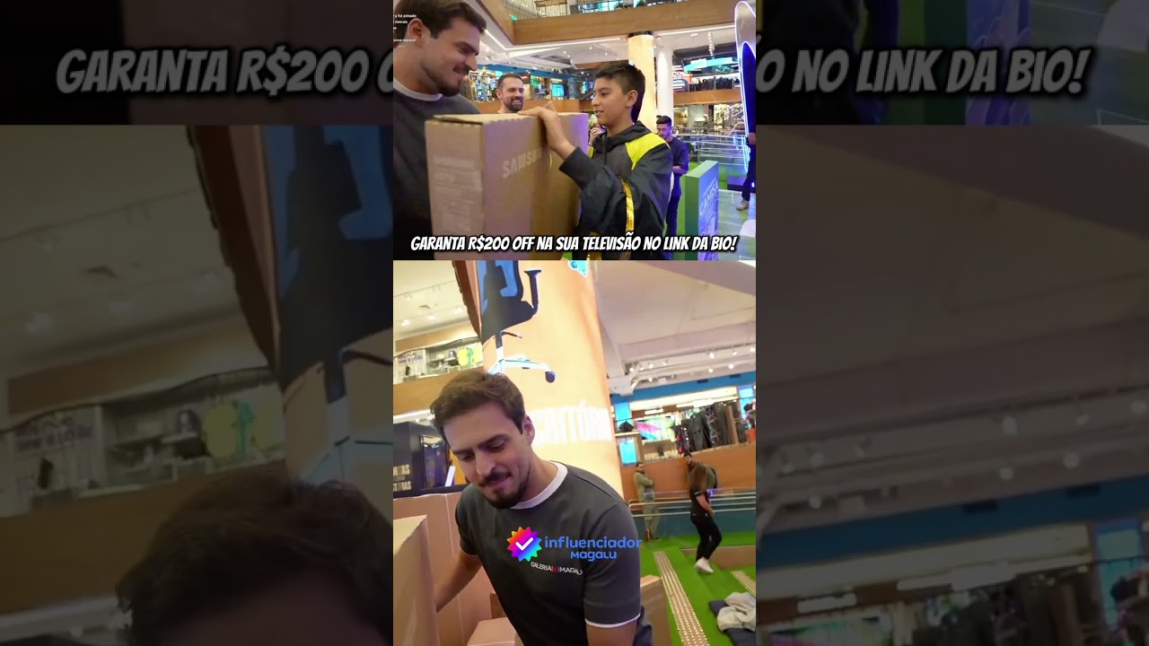 Jon Vlogs deu uma TV pra ele assistir a copa… #jonvlogs #magalu #influencermagalu #viral 