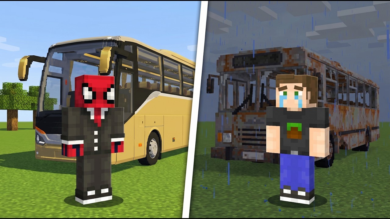 ZENGİN OTOBÜS vs FAKİR OTOBÜS - Minecraft