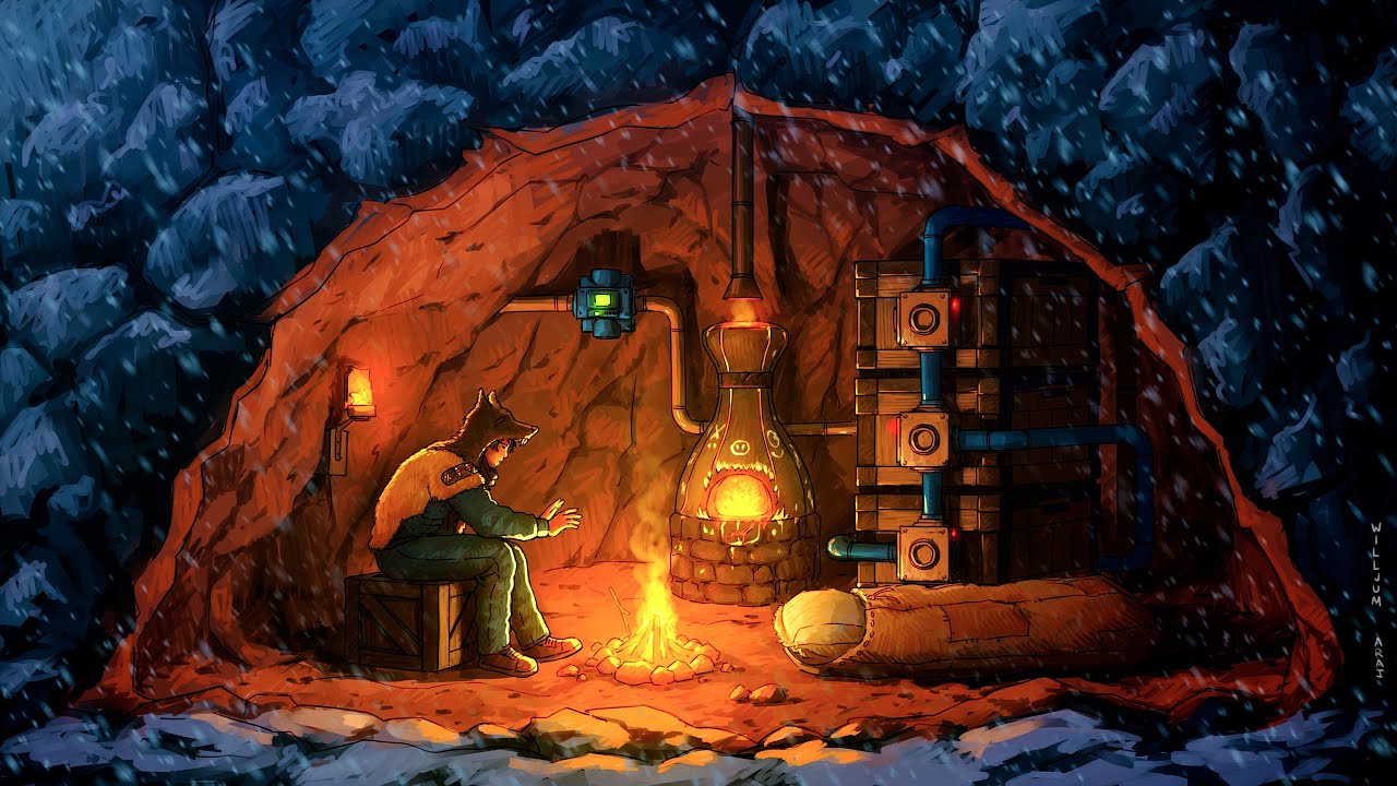 Solo surviving in an arctic fallout shelter on official Rust...