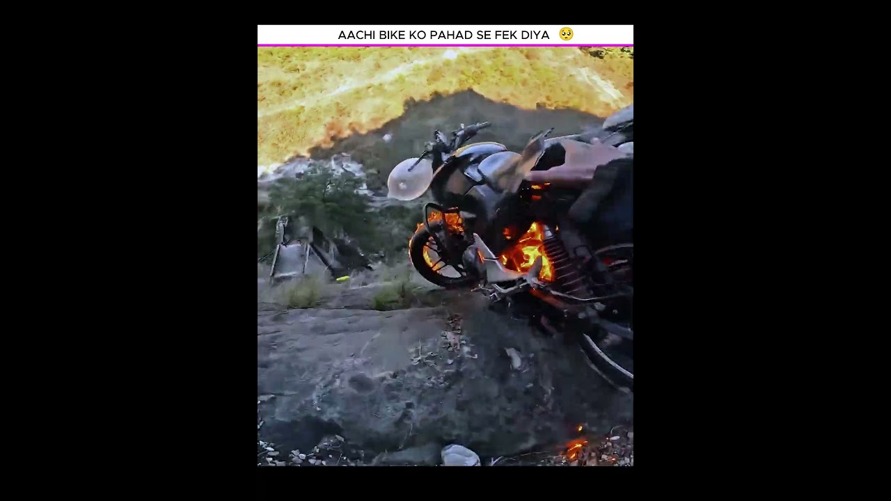 Achi Bike Ko Pahad Se Fek Diya 😥😨#motovlog #viral #ytshorts #crash #dreambike #newbike #reels