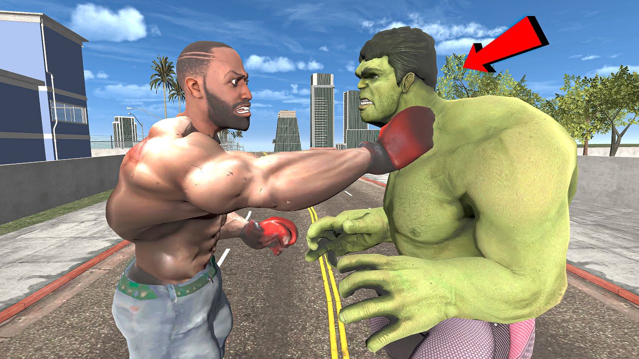 Team Franklin Vs Team Hulk Slap Challenge In Indian Bike Driving 3d