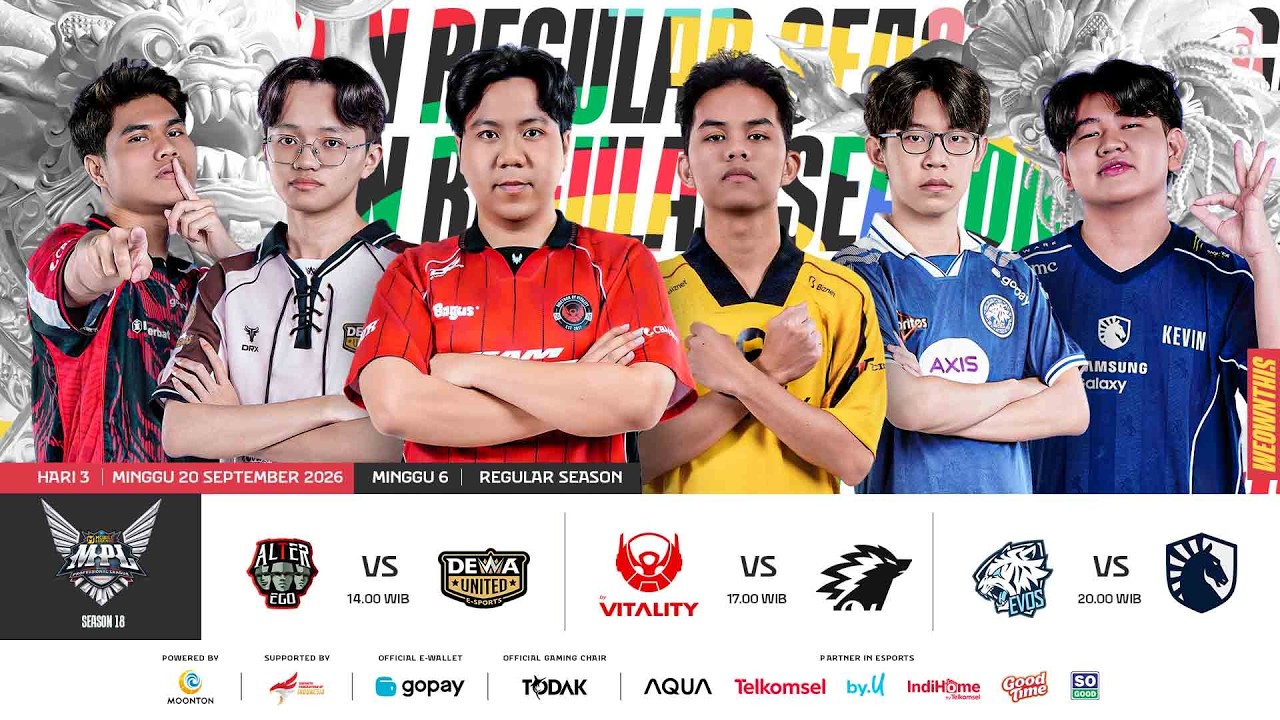🔴 LIVE | MPL ID S18 | Minggu 6 Hari 3 | Bahasa Indonesia