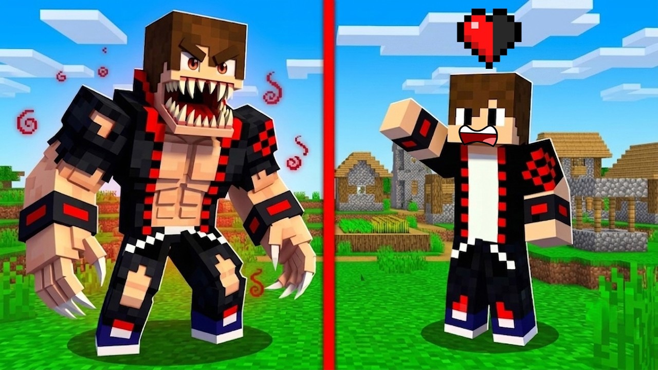 ماين كرافت : كل ما اخسر قلب اتحول إلى وحش عشوائي !!؟ 🔥😱