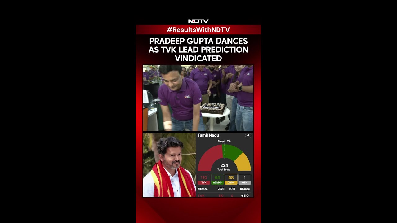 Vijay TVK News | Pradeep Gupta Dances As TVK Lead Prediction Proves Right