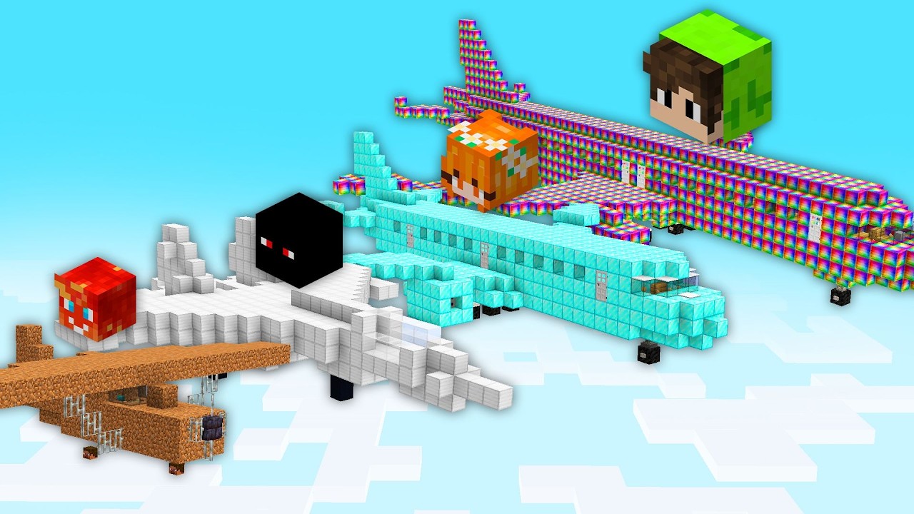 EVOLUÍ de AVIÃO de POBRE até MILIONÁRIO no Minecraft!