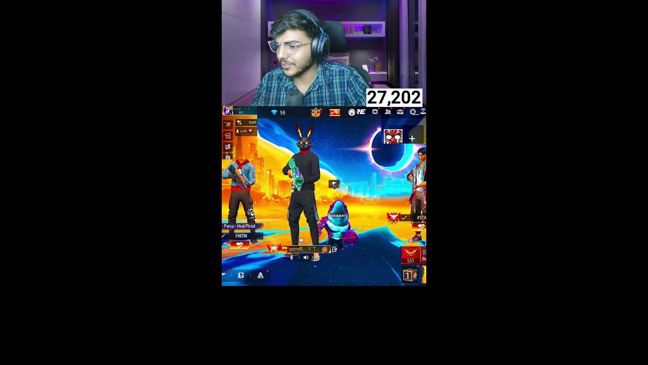 🔴 LIVE | Top 1 Grandmaster Push 🔥 | Free Fire Shorts Live #shorts  #shortslive  #freefire