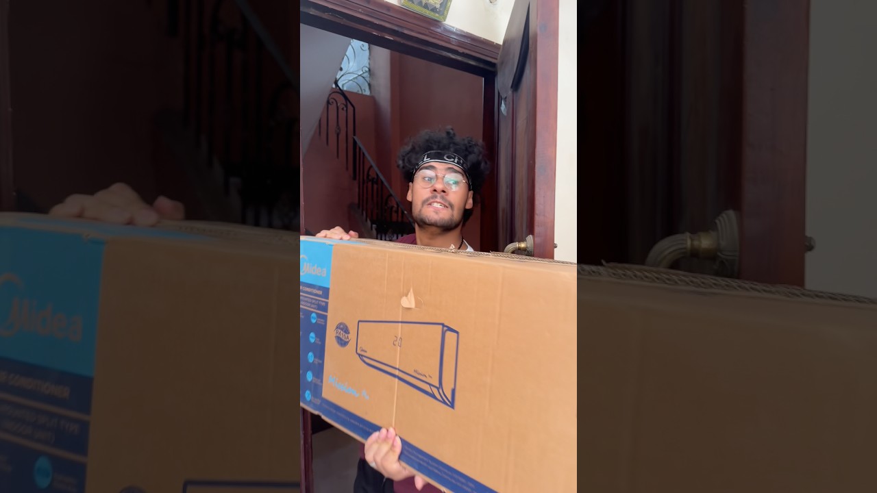 محمد جايب اندومي في التكييف😂