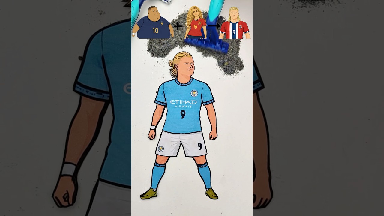 Making Mbappe x Shakira to Haaland ( Fat or Fit ) 1 or 2 ⁉️#mbappe #shakira #haaland #ytshorts