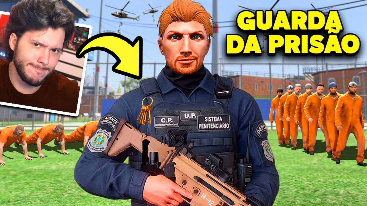 Virei GUARDA da PRISÃO no GTA 5 RP!