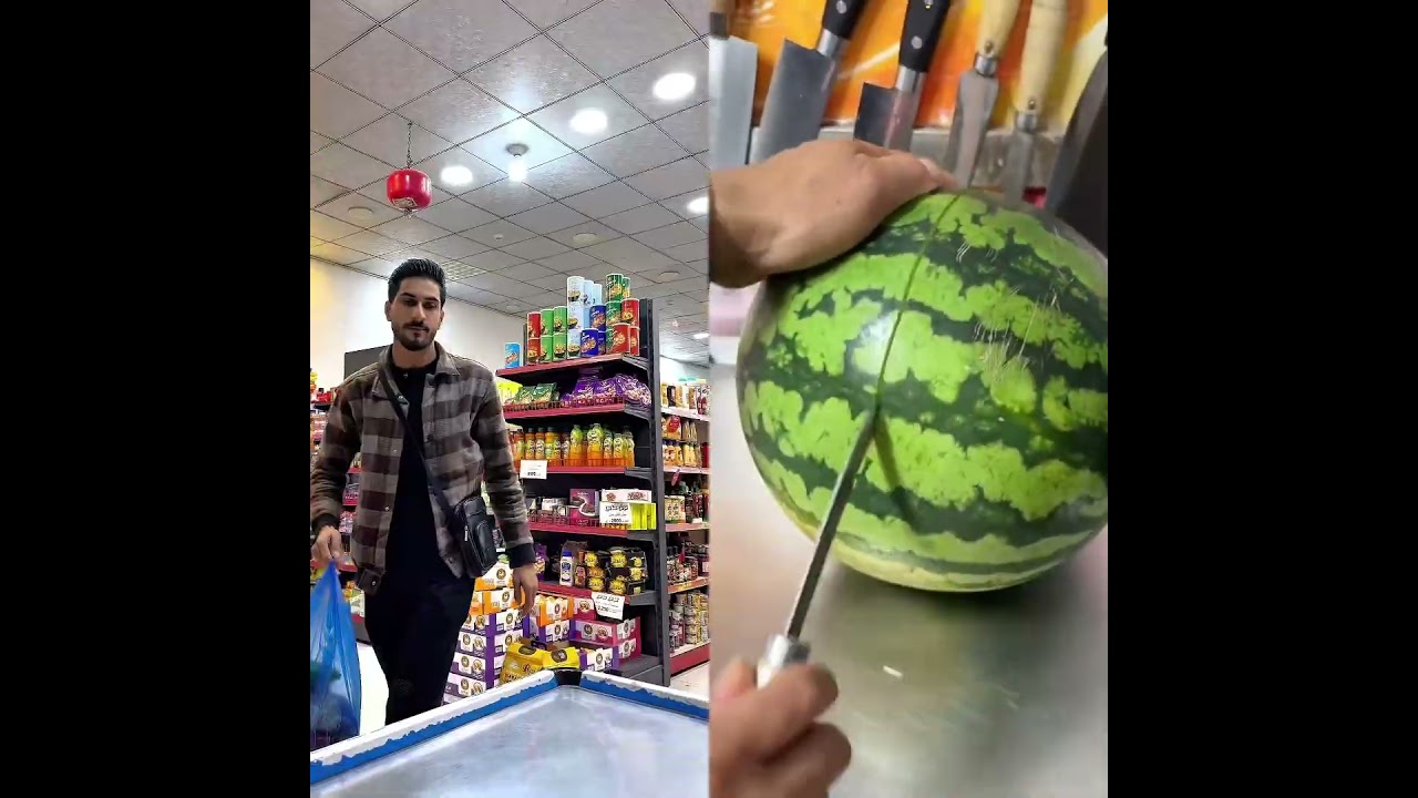 شخص متابعني أجاني يركض بنص ماركت يريد يصير اخويه اني قبلت شوفو شسوه بيه شوفو شصار كملو مشهد لاخير