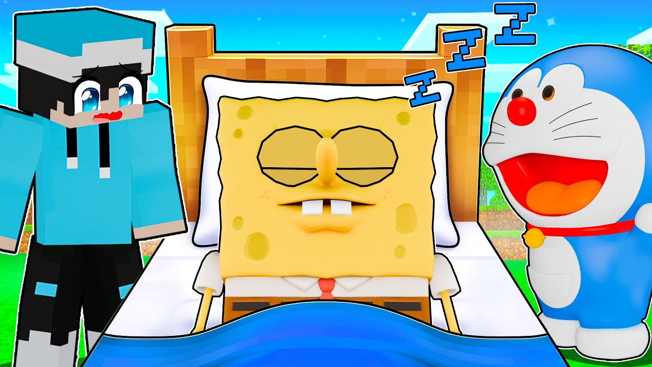 ماين كرافت لكن سبونج بوب نائم للابد !!؟ 😴😱