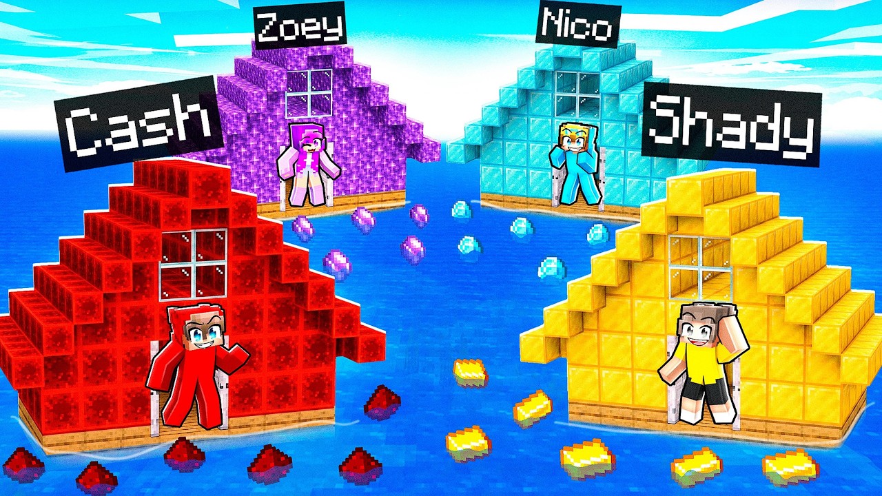 OCEAN HOUSE Battle in Minecraft!