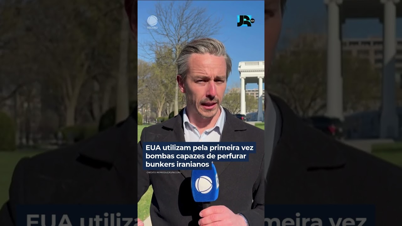 EUA utilizam pela primeira vez bombas capazes de perfurar bunkers iranianos #Shorts #JornalDaRecord