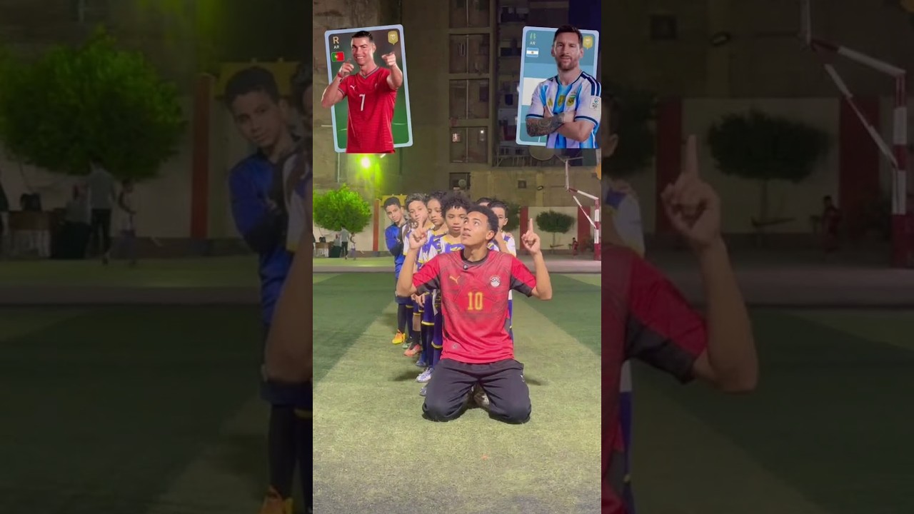 ميسي ولا رونالدو؟ هتتصدموا من الاختيار 😱🥺 #football #عصابة_التحديات #shorts