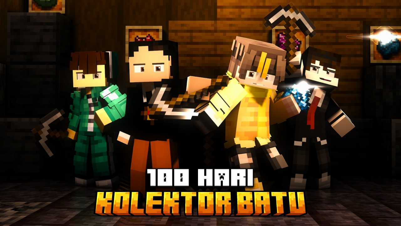 100 Hari Minecraft Kolektor Batu