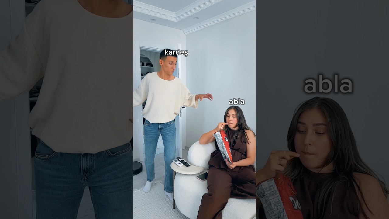 Abla kardeş ve abi üçgeni😂