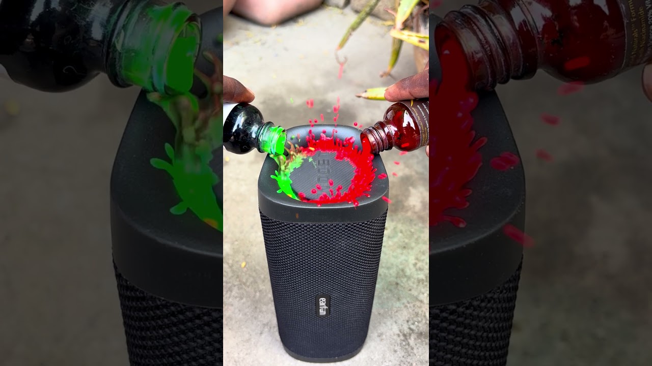 Earfun speaker red+green basstest
