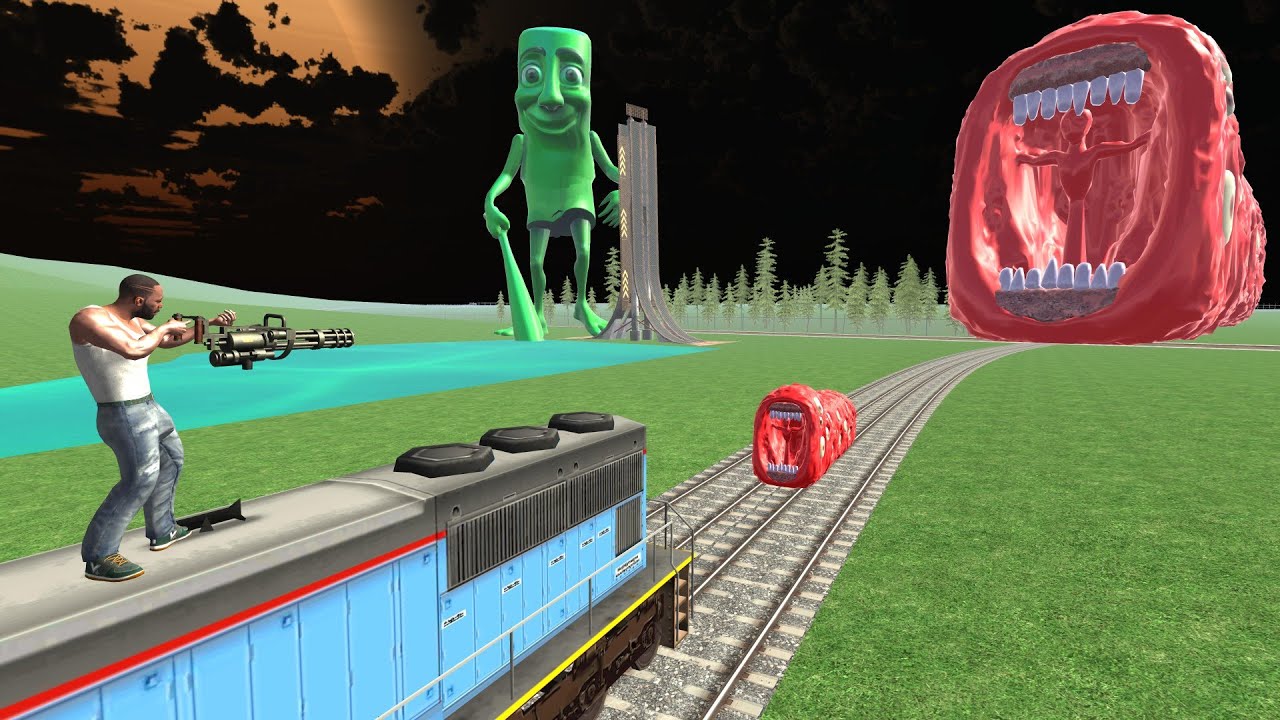 Green Tung Tung Sahur vs Train Eater & Franklin In Indian Bike Driving 3d