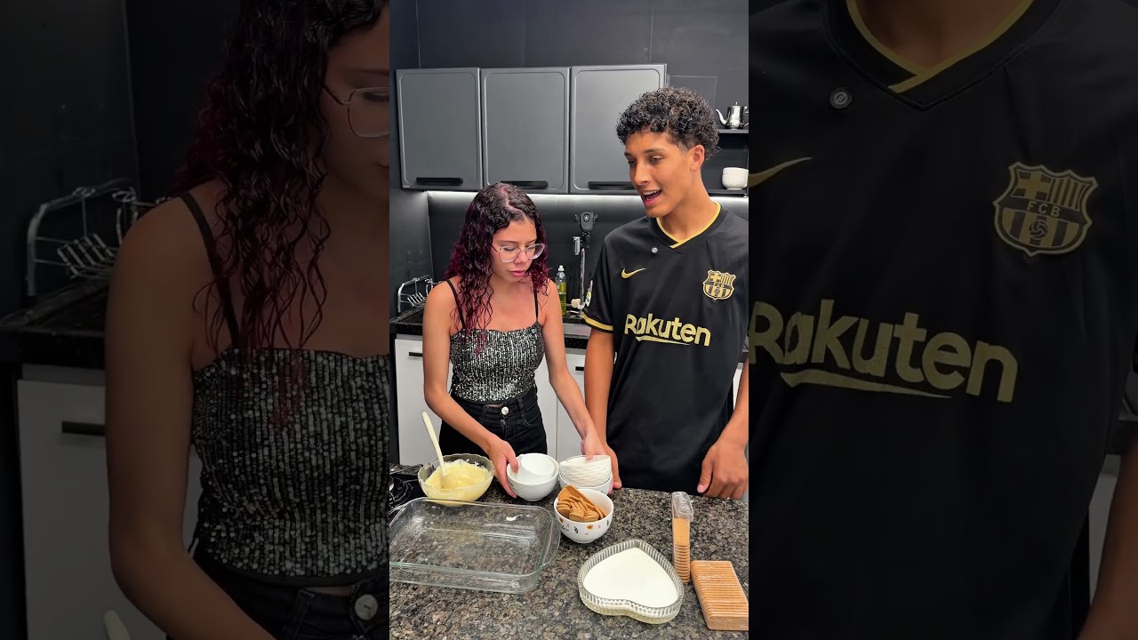 Eles fizeram um pavê sabor dois amores!/chocolate com ninho.