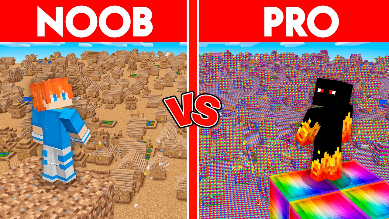 Villager de Noob vs Pro no Minecraft